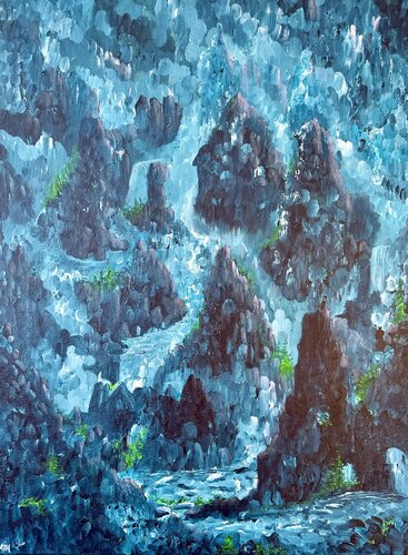 Relaxing by the River no.2 de Anette Thorup Hansen, Pintura a la venta en Singulart