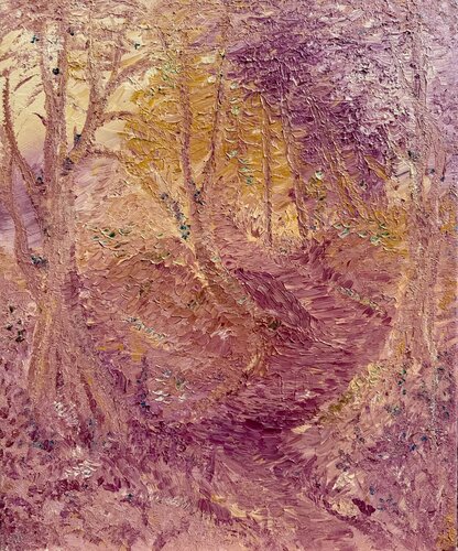 Walk into a summer evening. di Anette Thorup Hansen, Pittura in vendita su Singulart