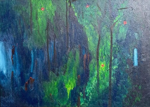 Finding another path van Anette Thorup Hansen, Schilderij te koop op Singulart