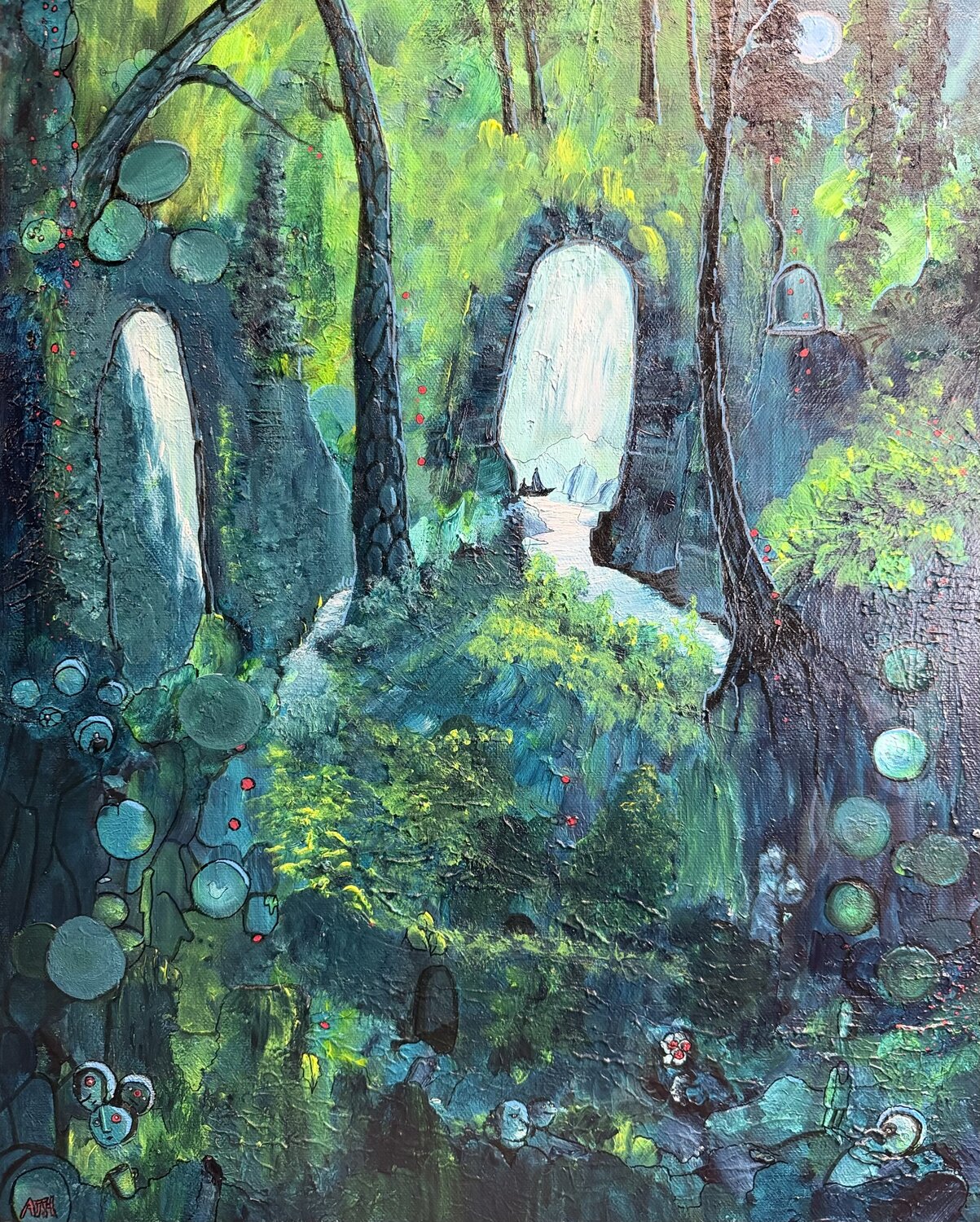 And off we go, adventure awaits around the bend… Anette Thorup Hansen Originalgemälde zu verkaufen