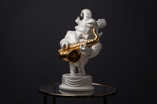Capricorn Zodiac Sign White&Gold Collection von Valeria Anton, Skulptur kaufen auf Singulart
