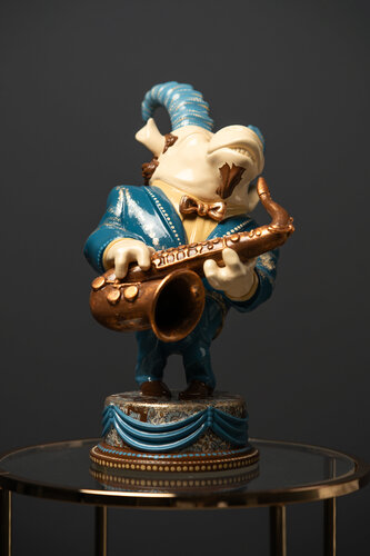Capricorn Zodiac Sign Blue Masquerade Collection von Valeria Anton, Skulptur kaufen auf Singulart