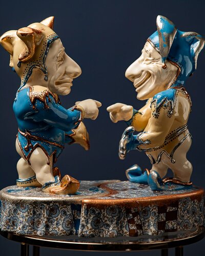 Gemini  Blue Masquerade Collection von Valeria Anton, Skulptur kaufen auf Singulart