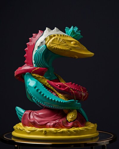 Pisces Zodiac Sign The Fool’s Theatre Collection von Valeria Anton, Skulptur kaufen auf Singulart