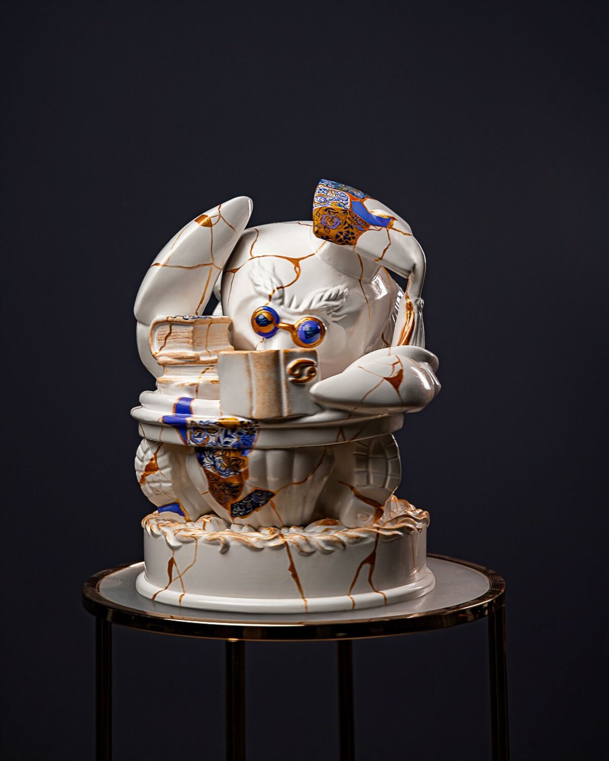Cancer  Zodiac Sign  Kintsugi Collection Valeria Anton Skulptur zu verkaufen