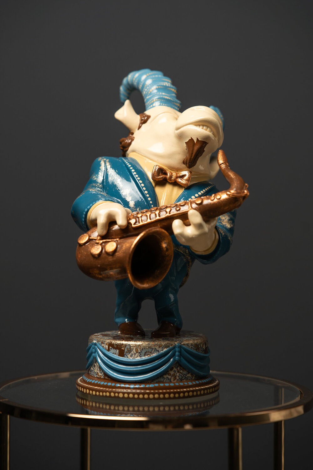 Capricorn Zodiac Sign Blue Masquerade Collection Valeria Anton Skulptur zu verkaufen