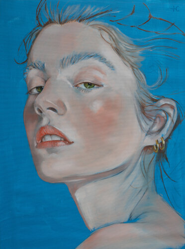 Portrait de femme di Hubert Camiglieri, Pittura in vendita su Singulart
