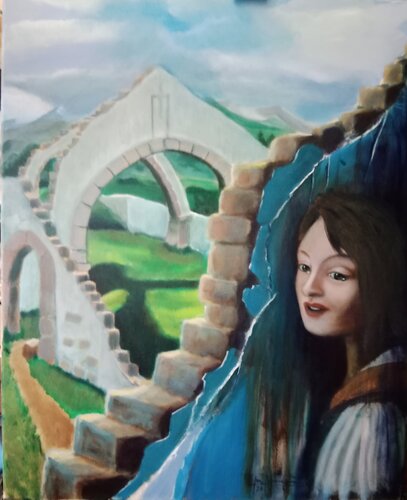 La Virgen de la Ruinas de Jon Jauregui, Pintura a la venta en Singulart