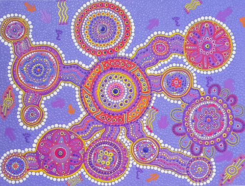 Walking on the Planet di Virginie Bodéro, Pittura in vendita su Singulart