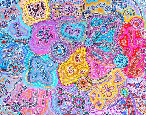 Mosaic's View di Virginie Bodéro, Pittura in vendita su Singulart