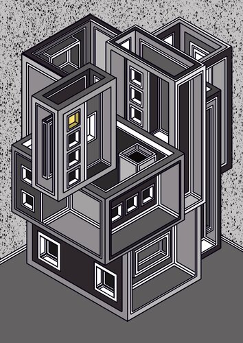 Concrete Labyrinth de Maryam Soleimanirad, Digital a la venta en Singulart