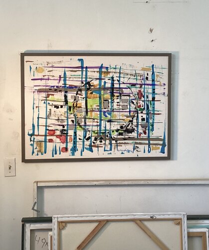 Blue Streaks by Don Wunderlee, 회화 for Sale on Singulart