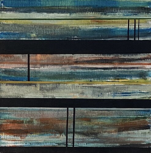 Between the Lines van Don Wunderlee, Schilderij te koop op Singulart