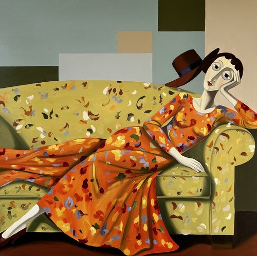 Alter ego par Yaren Manas, Peinture en vente sur Singulart