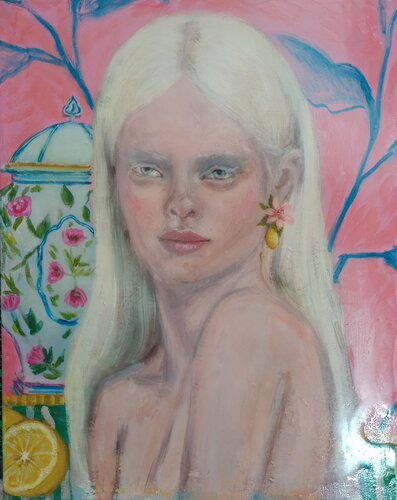 Lemon girl de Marina Desportes, Pintura a la venta en Singulart