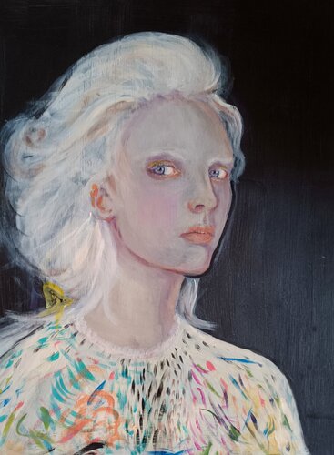 Portrait de femme , Pale hair de Marina Desportes, Pintura a la venta en Singulart