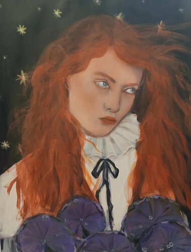 Portrait de femme, Sad nympheas von Marina Desportes, Malerei kaufen auf Singulart