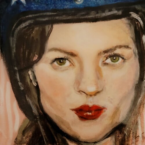 Kate Moss "portrait of a muse" von Marina Desportes, Malerei kaufen auf Singulart