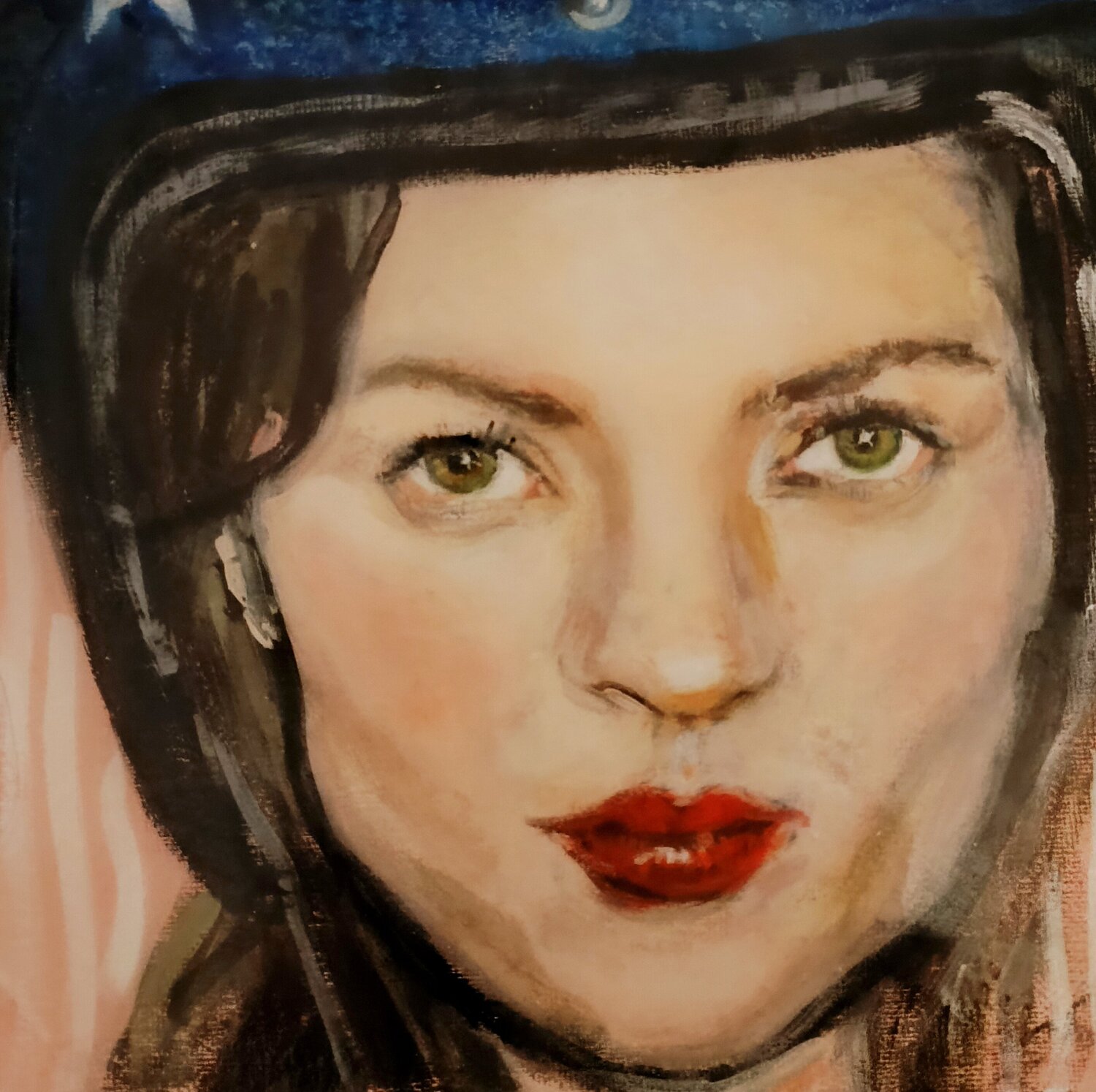 Kate Moss "portrait of a muse" Marina Desportes Originalgemälde zu verkaufen