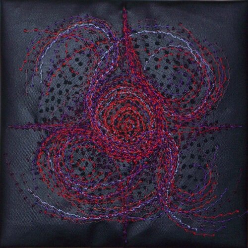 Variation in Violett de Renate Motycka, Téxtil a la venta en Singulart