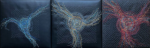 Knoten (Triptychon) by Renate Motycka, Textile for Sale on Singulart