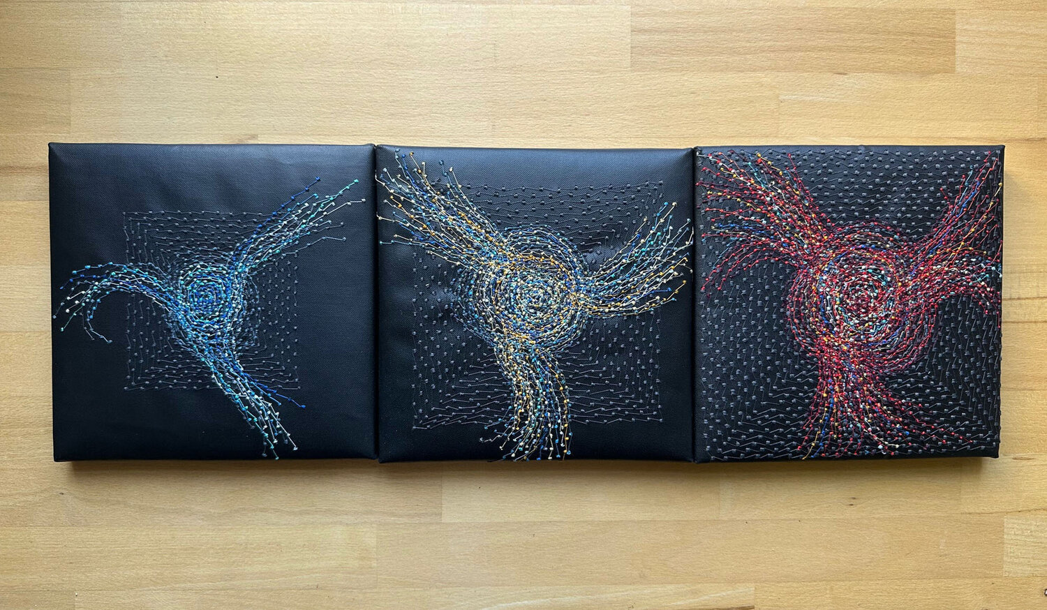 Knoten (Triptychon) Renate Motycka Textile for sale