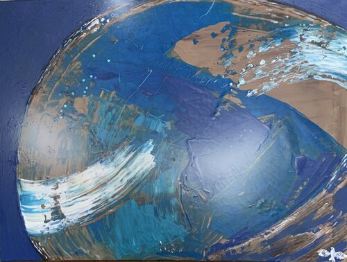 Blue planet by Cornelia Götze, Painting for Sale on Singulart