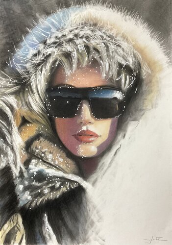 El silencio del invierno by Jose Antonio Martin Santos, Drawing for Sale on Singulart