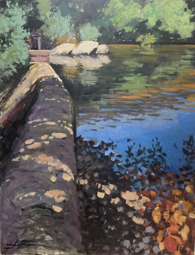 Pesquera en San Esteban par Jose Antonio Martin Santos, Peinture en vente sur Singulart