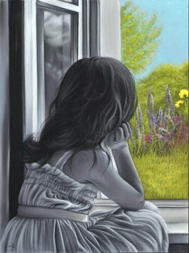 Outside the Frame van Maria Bartusek, Tekening te koop op Singulart