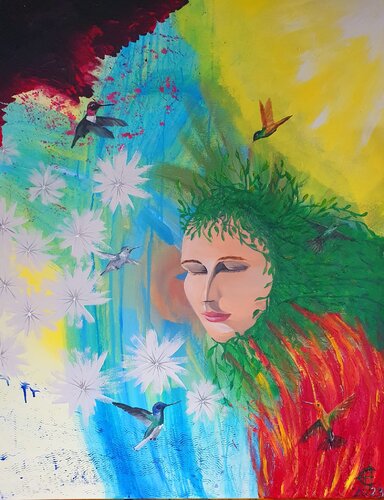 Gedanken wie Kolibris von Eliane Hofer, Malerei kaufen auf Singulart