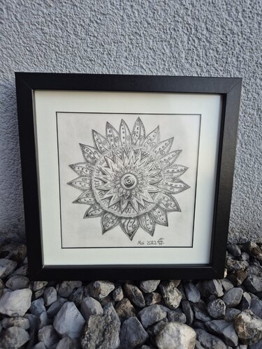Mandala van Eliane Hofer, Tekening te koop op Singulart