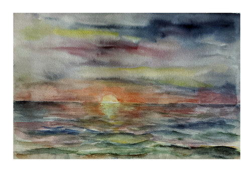 Sunset 1 by Yan Zhovtis, Painting for Sale on Singulart