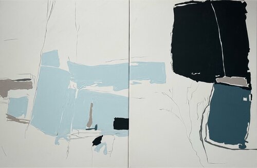 Diptych The Space Between Two States by Daria Vergina, Painting for Sale on Singulart