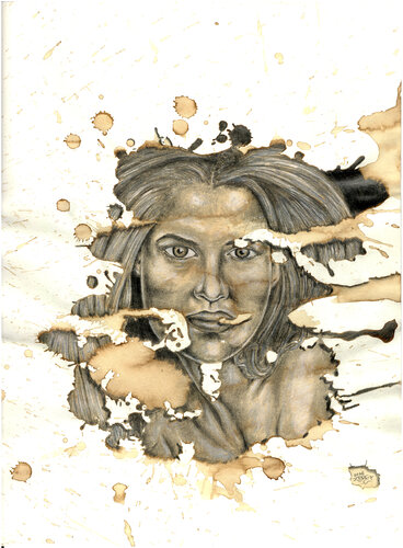 Die Schönheit im Kaffeefleck 1 von Florian Walde, Malerei kaufen auf Singulart