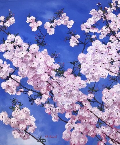 In the Japanese garden van Ulyana Korol, Schilderij te koop op Singulart