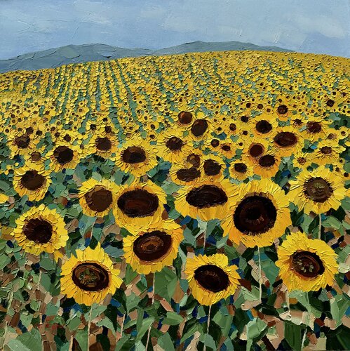 Golden hill by Ulyana Korol, 회화 for Sale on Singulart