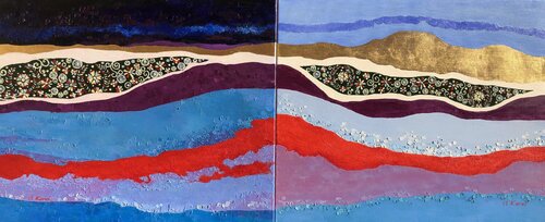 Nightfall diptych von Ulyana Korol, Malerei kaufen auf Singulart