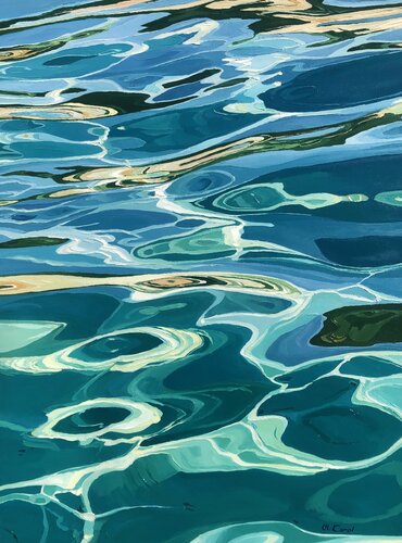 Turquoise and emerald van Ulyana Korol, Schilderij te koop op Singulart