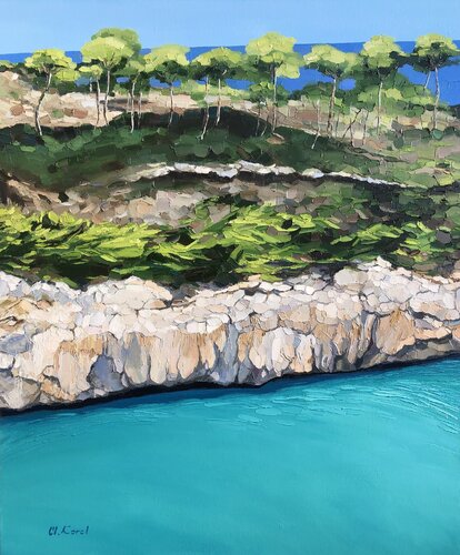 Pearls of Mallorca. Cala d’Or van Ulyana Korol, Schilderij te koop op Singulart