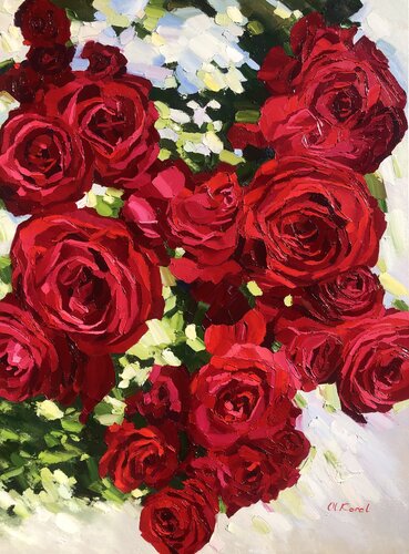 Ruby roses von Ulyana Korol, Malerei kaufen auf Singulart