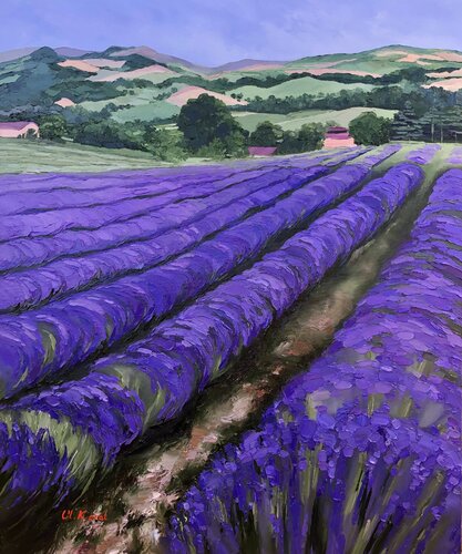 Provence romantique by Ulyana Korol, 회화 for Sale on Singulart