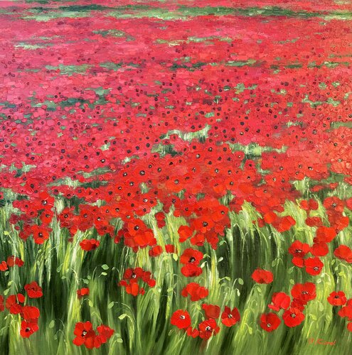 Red dreams par Ulyana Korol, Peinture en vente sur Singulart