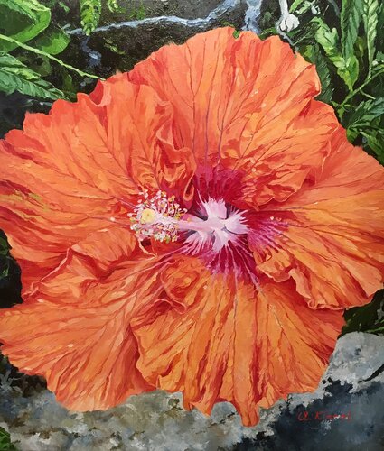 Tropical tangerine by Ulyana Korol, 회화 for Sale on Singulart