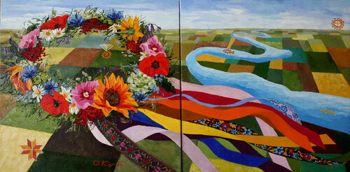 Colorful motherland (diptych) von Ulyana Korol, Malerei kaufen auf Singulart