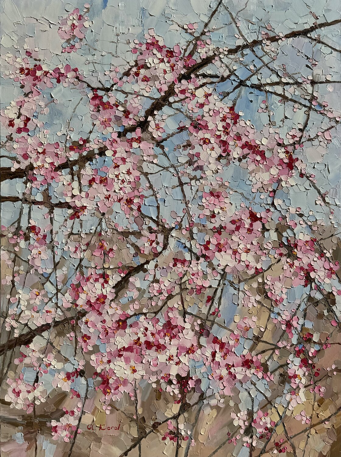 Pink almond blossom Ulyana Korol