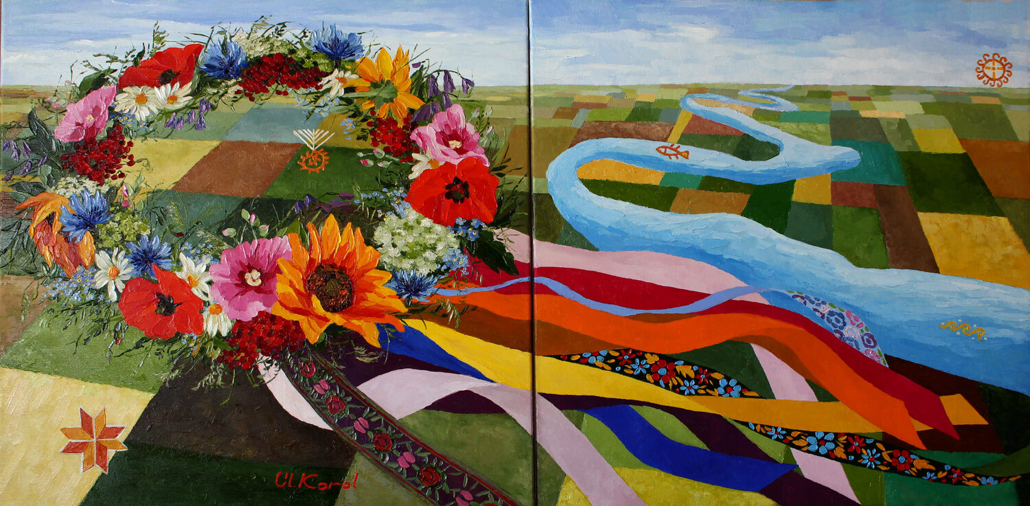 Colorful motherland (diptych) Ulyana Korol Originalgemälde zu verkaufen