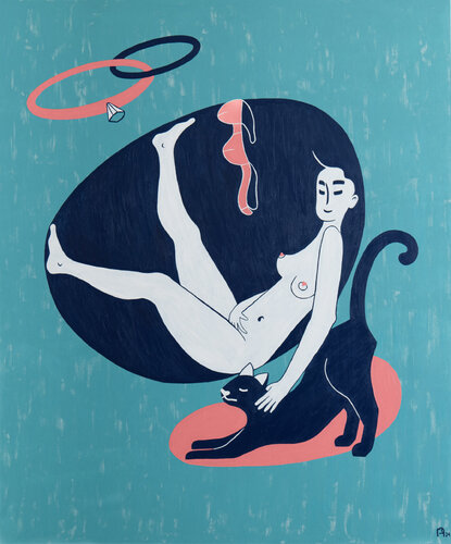 In the Absence of a Husband. Self-exploration van Apollinaria Manko, Schilderij te koop op Singulart