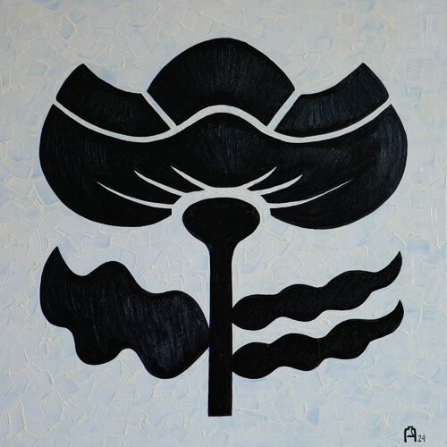 Smooth flower van Apollinaria Manko, Schilderij te koop op Singulart