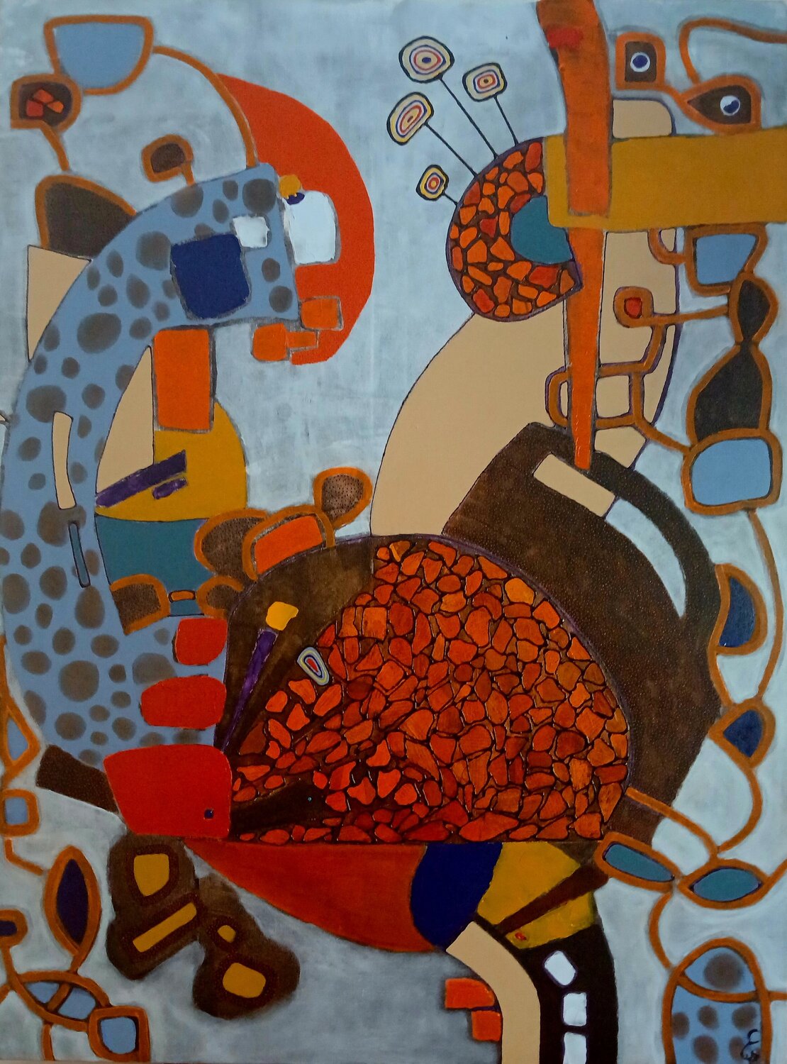 Assembly ERIKA PETRULIENE Original painting for sale